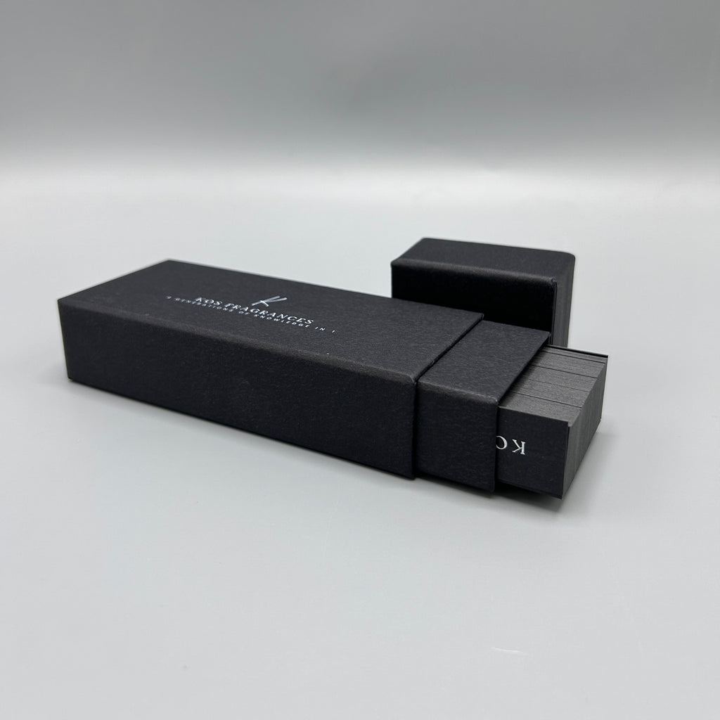 Kos Fragrances Professional Perfume Smelling Strips - 100 Black Paper Fragrance Test Strips with Box