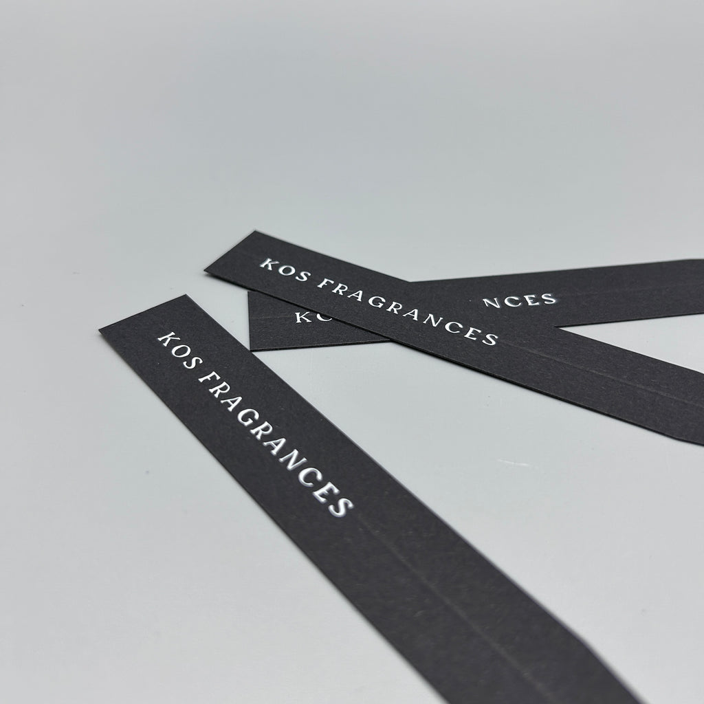 Kos Fragrances Professional Perfume Smelling Strips - 100 Black Paper Fragrance Test Strips with Box